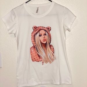 Colombian type t-shirt with stones S/M